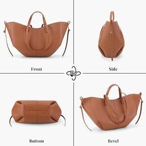 Faux Leather Tote Bag for Women Work Tote Handbag Trendy Shoulder Bag Hobo Purse
